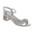 Little Girls Silver Sparkle Rhinestone Strap Block Heel Sandals 9-10 Toddler - SophiasStyle.com